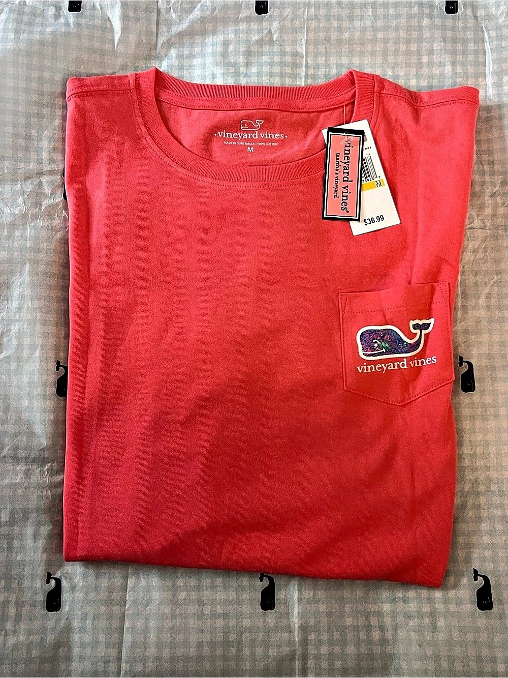 Vineyard vines Turtle Palm Whale Short-Sleeve Pocket Tee Medium